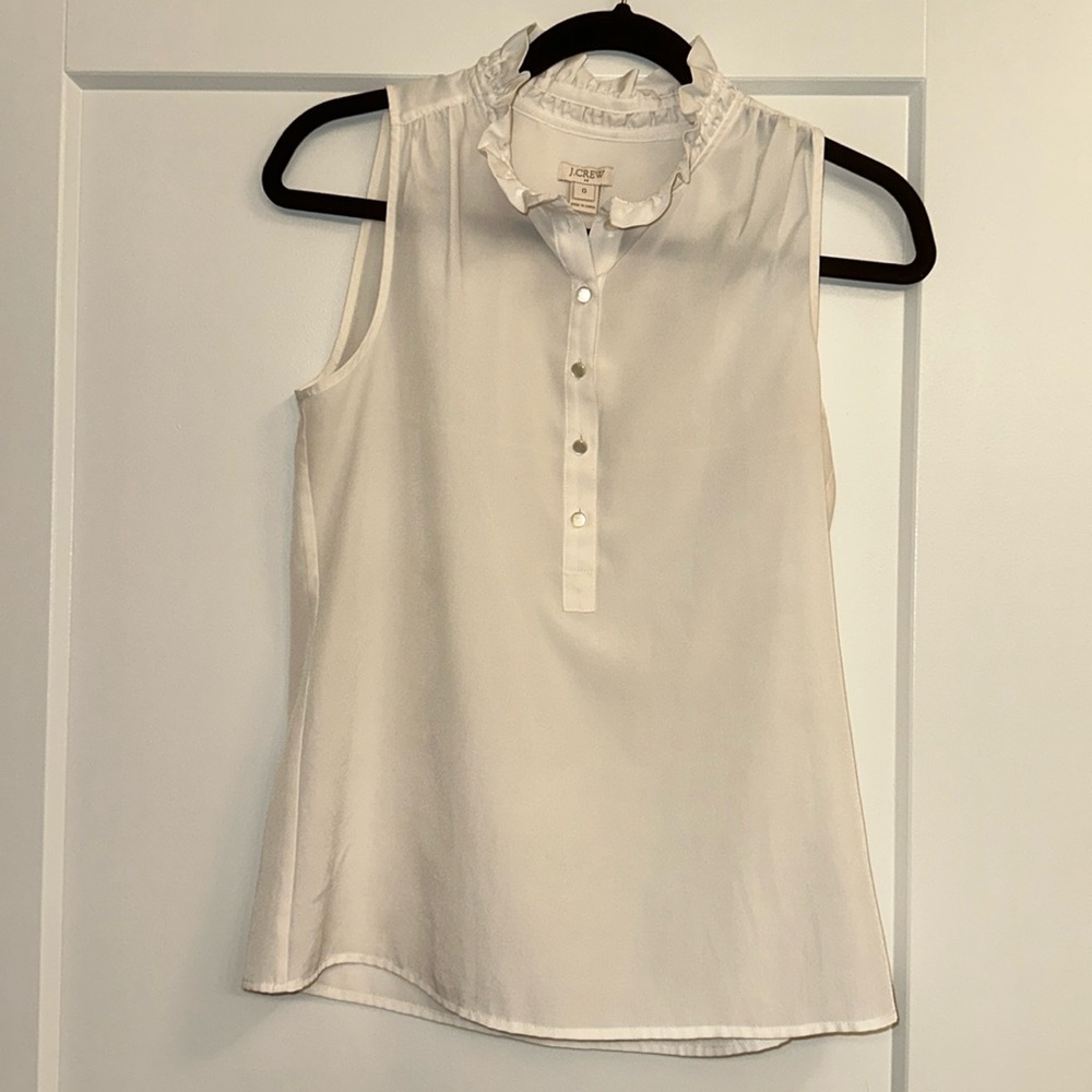 White with Pearl Buttons Blouse